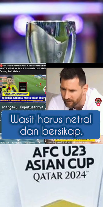 Messi Menyesalkan Kecurangan Wasit Semifinal Piala Asia U-23 2024 Indonesia vs Uzbekistan#shorts