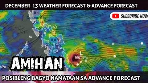 PUBLIC WEATHER UPDATE | POSINLENG BAGYO NAMATAAN SA ADVANCE FORECAST