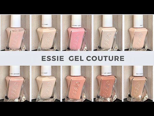 ESSIE Gel Couture | SWATCHED on REAL NAILS - YouTube