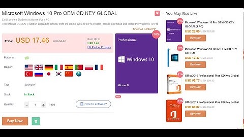 Microsoft windows 10 pro oem cd-key global là gì