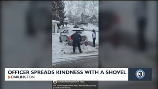 Officer spreads kindness with a shovel