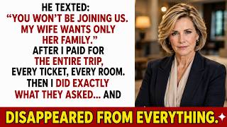 “You Won’t Be Joining Us—My Wife Wants Only Her Family,” My Son Texted  So I Did What They Wanted