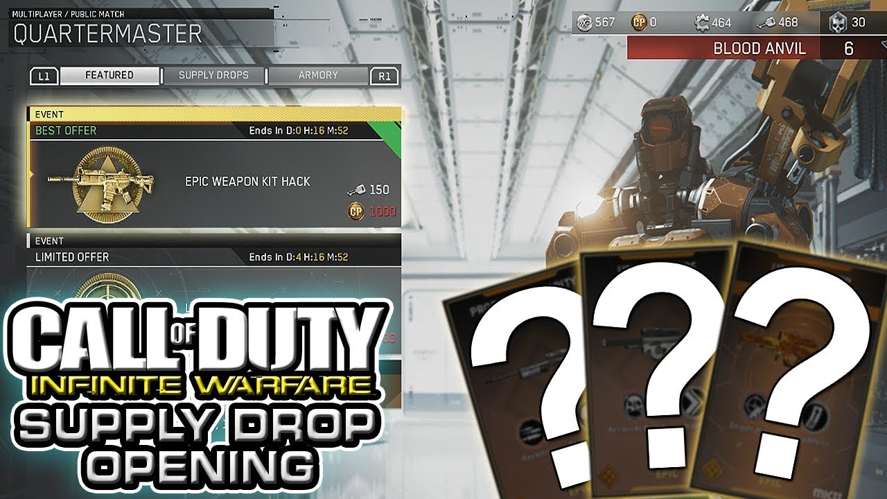 "x3 Epic Weapon Kit Hacks" - Infinite Warfare Supply Drop Opening