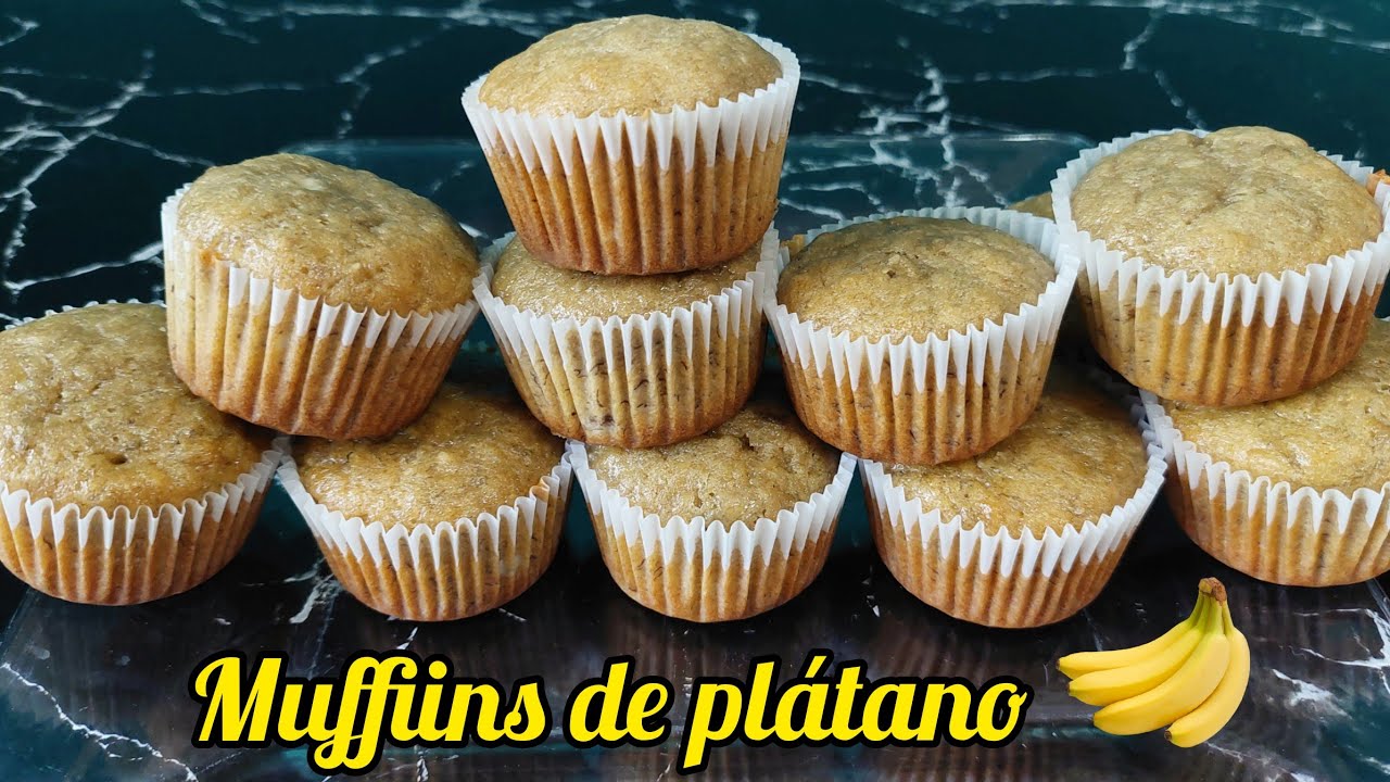 MUFFINS DE PLÁTANO 🍌¡Sin batidora! ¡Económicos! ¡No tires tus plátanos maduros! YouTube