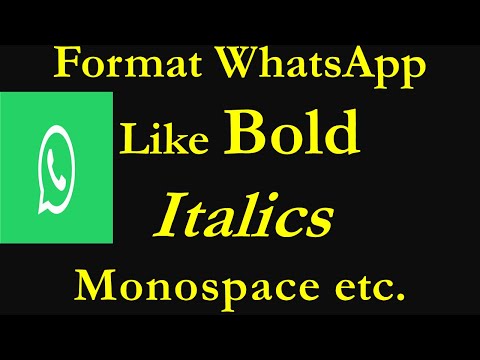 WhatsAppでテキストをフォーマットする方法は？ -太字、斜体、取り消し線、モノスペースWhatsAppメッセージ。