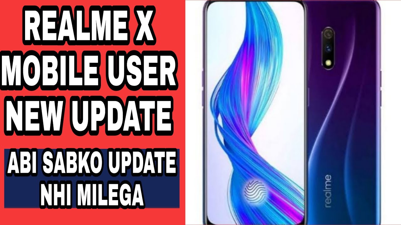 Realme X new software update YouTube