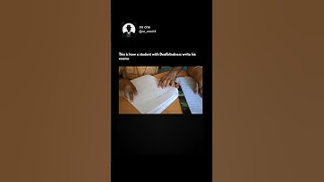 This is how a student with Deafblindness write his exams