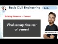 Final setting time | Cement | test of cement | #settingtest
