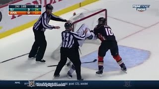 Tommy Wingels vs Corey Perry Oct 26, 2014