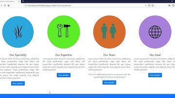 How to create equal height columns in a row in  Bootstrap