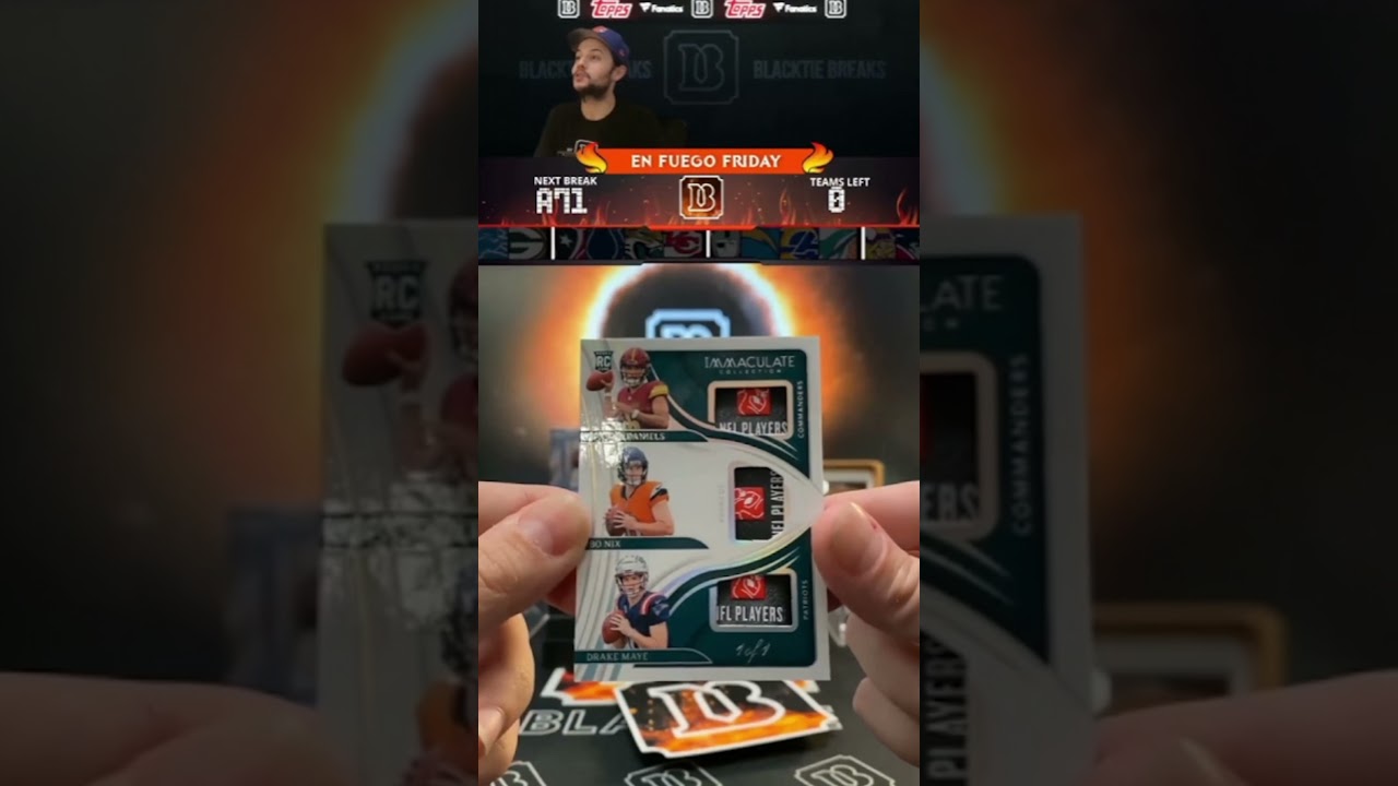 🚨 1/1 TRIPLE LAUNDRY TAG! Bo Nix/Jayden Daniels/Drake Maye out of IMMACULATE  🔥🔥🔥🔥🔥