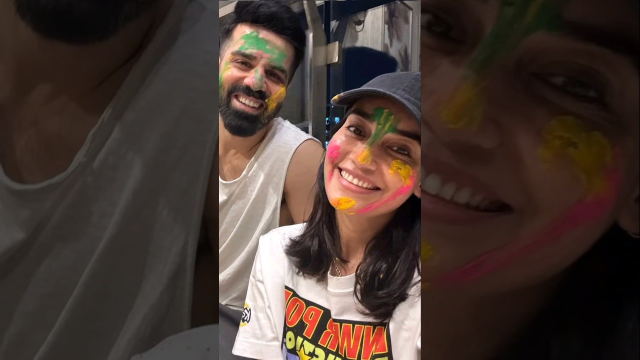 surbhi jyoti First Holi after Marriage ❤️💖💜💛💚 