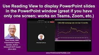 Use Reading View to display PowerPoint slides in a window (great for 1 screen in Teams & Zoom) screenshot 4