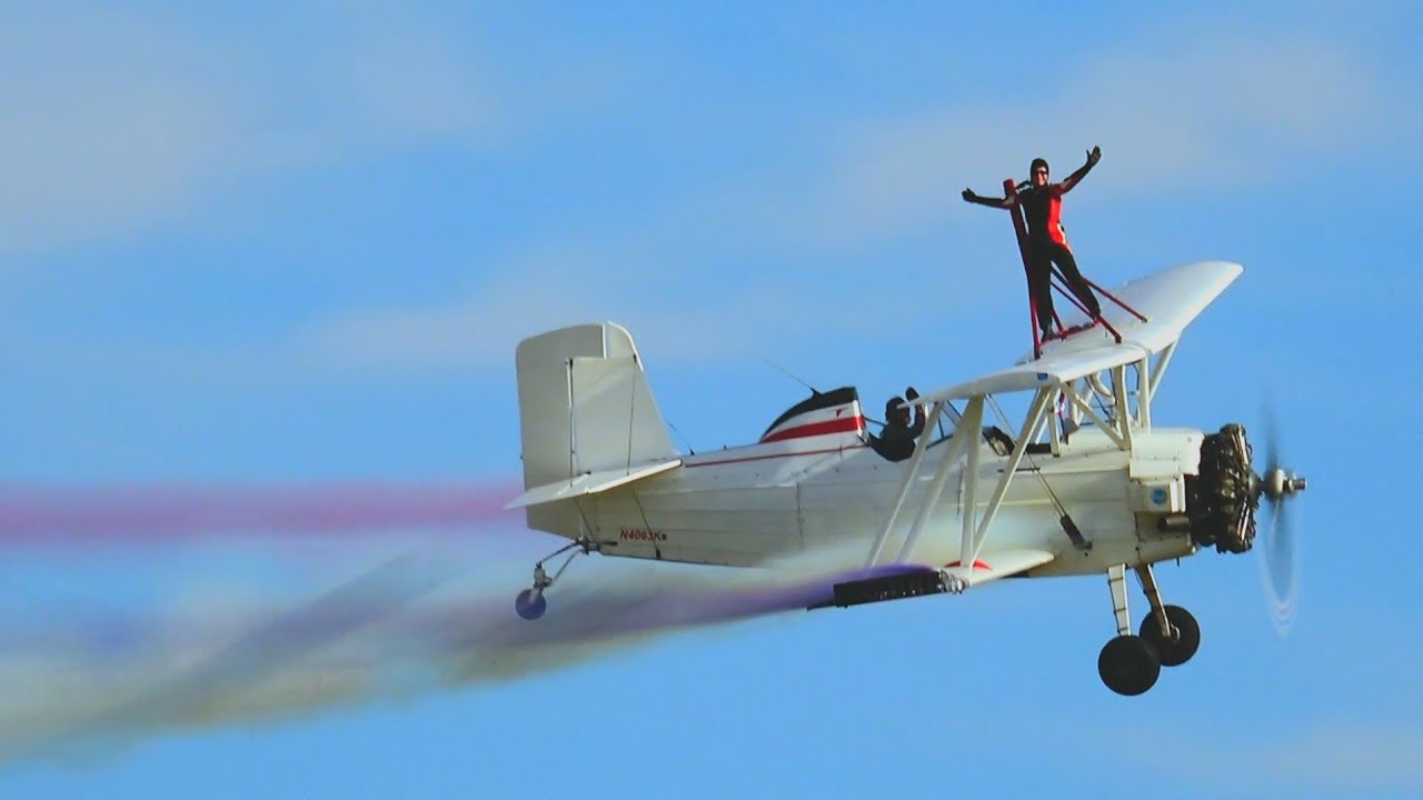 Wingwalker Sam 2025 Warbirds Over Monroe