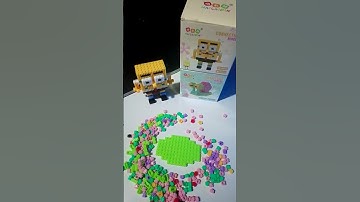 rakit nano block bentuk gerry.. siputnya spongebob...