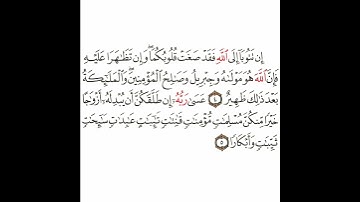 سورة التحريم 2 القسم الثاني تكرار كيفي من .. إن تتوبا إلى الله .. إلى .. عابدات سائحات ثيبات وأبكارا