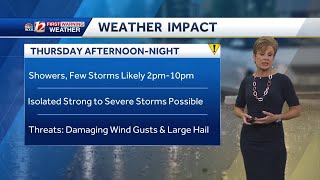 WATCH: Few strong to severe storms possible Thursday