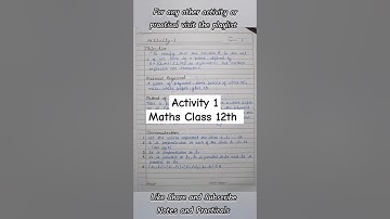 Class 12 Maths Lab Activity 1 Solution// Maths Lab Practical Class 12// #mathsactivity  #maths