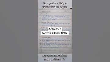 Class 12 Maths Lab Activity 1 Solution// Maths Lab Practical Class 12// #mathsactivity  #maths