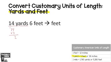 Converting Customary Units of Length: Yards to Feet
