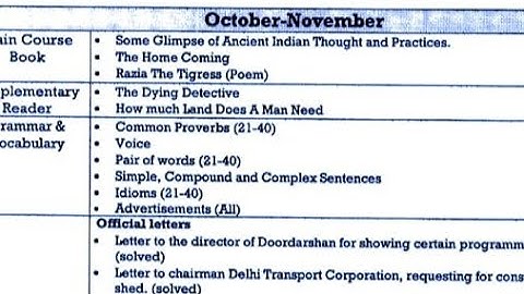 Class 10 English syllabus Bimonthly November PSEB Punjab Board All Topics #pseb