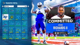 College Football 25 Road to Glory - 2 Star Running Back Enters Transfer Portal! FINALLY A STARTER!