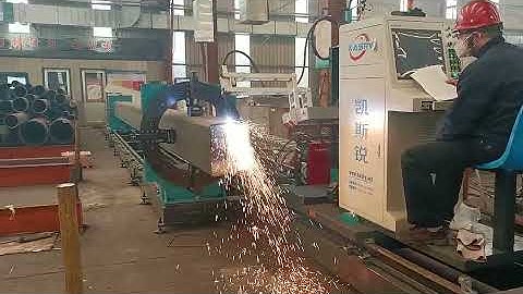 The latest square tube cutting demonstration video, 8-axis intersecting wire tube cutting machine