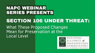 Information Section 106 Under Threat: What These Proposed Changes Mean for Preservation at the Local Level News