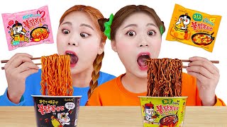 Mukbang Fire Spicy Noodle 하이유의 TV 속 불닭볶음면 먹방 | HIU 하이유