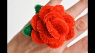 How to Make Pipe Cleaner Rose Rings