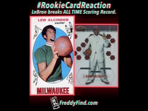 Rookie Card Reaction - @lebronjamescom passes @kareemabduljabbar for the ALL TIME SCORING TITLE.