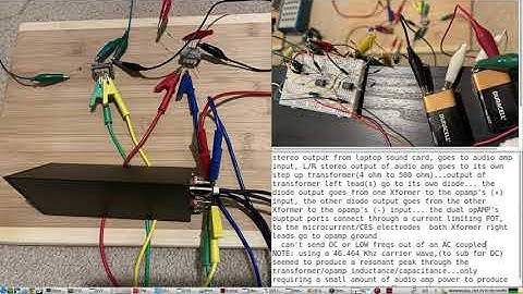 DiY Alpha-Stim CES device by soundcard, audioAMP, TRANSformer, diode & OPamp Balanced Line Receiver