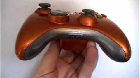 Modified Candy orange Xbox 360 Controller with orange led mod - kiwicupra