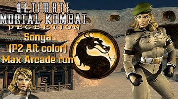 Ultimate Mortal Kombat Deception Sonya(P2 ALT color)MAX arcade run
