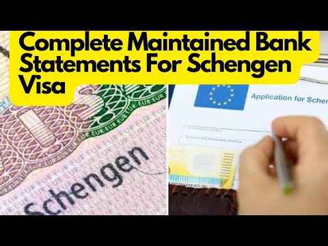 schengen tourist visa bank statement requirement