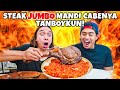 GILAAAA!! MUKBANG Ama TANBOYKUN STEAK TOMAHAWK 1,2 KG DI GORENG PAKE SAMBEL PETE 100 CABE