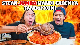 MUKBANG Ama TANBOYKUN STEAK TOMAHAWK 1.2 KG FRIED WITH SAMBEL PETE 100 CHILI