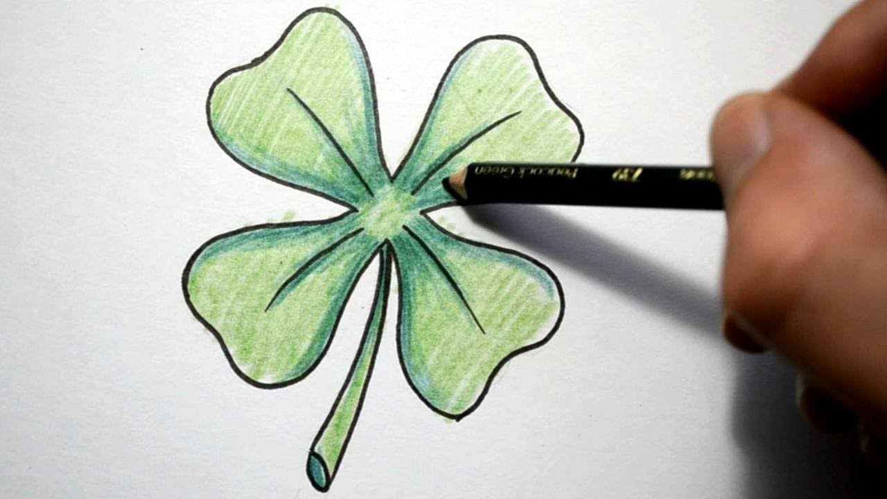 How to Draw a Four Leaf Clover - YouTube.