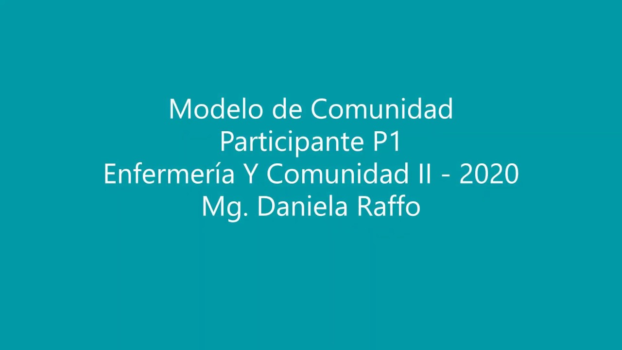 Modelo de Comunidad Participante P1 - YouTube