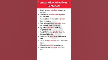 Comparative Adjectives in Sentences #spokenenglish #englishsentences