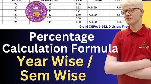 DU Percentage Calculation formula SOL Regular Ncweb| Sem Wise  / year Wise / Aggregate