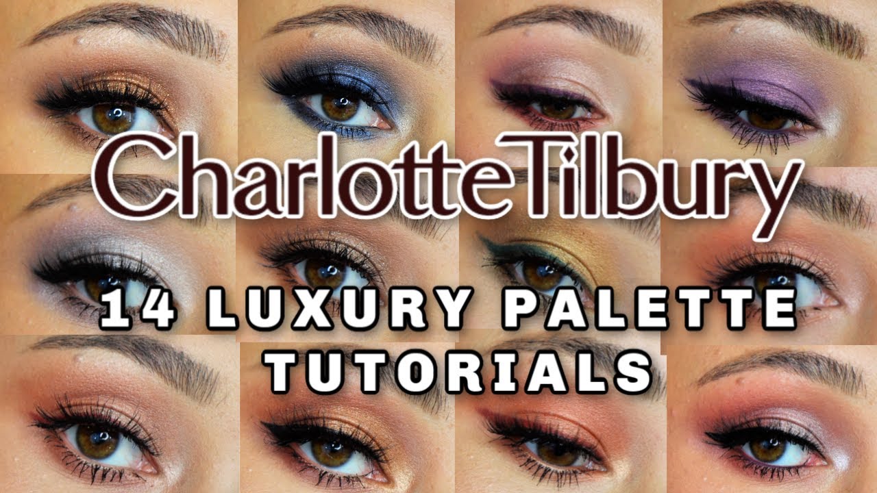 14 Charlotte Tilbury Luxury Palette Tutorials 14 Different Quads Youtube