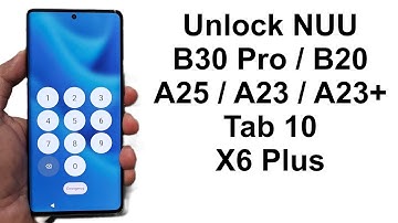 Forgot Password - How to Unlock NUU B30 Pro