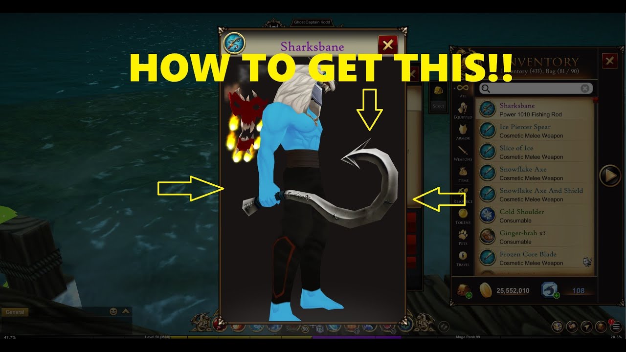 AQ3D How To Get Sharksbane Fishing Rod 