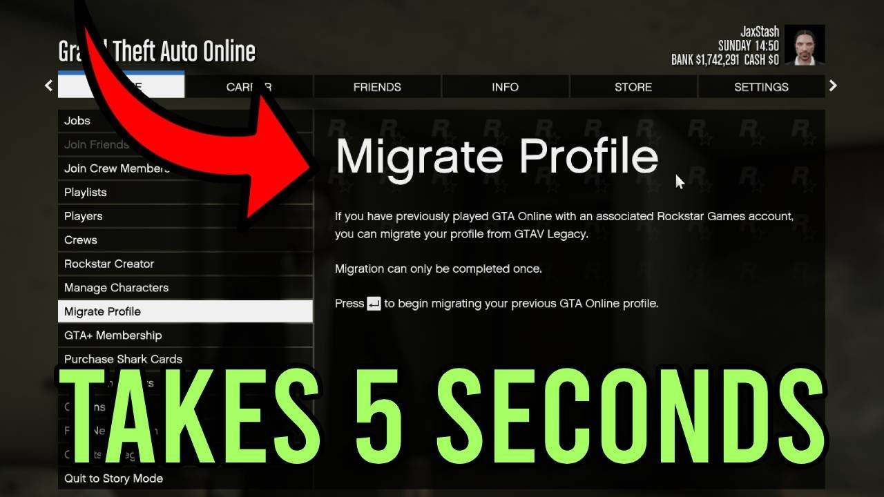 How To Migrate Character To GTA 5 Enhanced From GTA 5 Legacy PC YouTube 