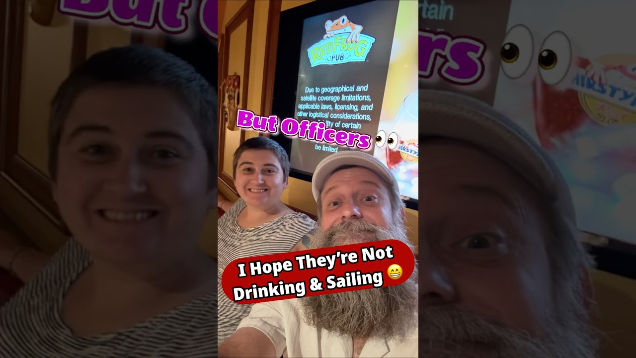 Team meetings are always better at Red Frog Pub on Carnival Sunrise 😎