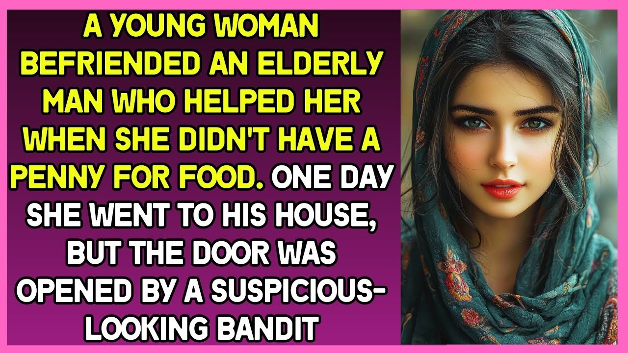 A woman went to check on the elderly man, but the door was opened by a suspicious looking man