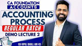 Accounting Process | CA Foundation Accounts | Demo Lecture 2 | Sep 2026, Jan 2027, May 2027