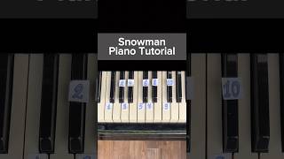 Snowman ☃️ PIANO TUTORIAL #piano