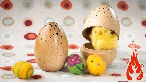 Turning a wooden Easter egg
